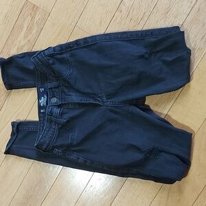 Hollister jeans size 24 rip jeans black